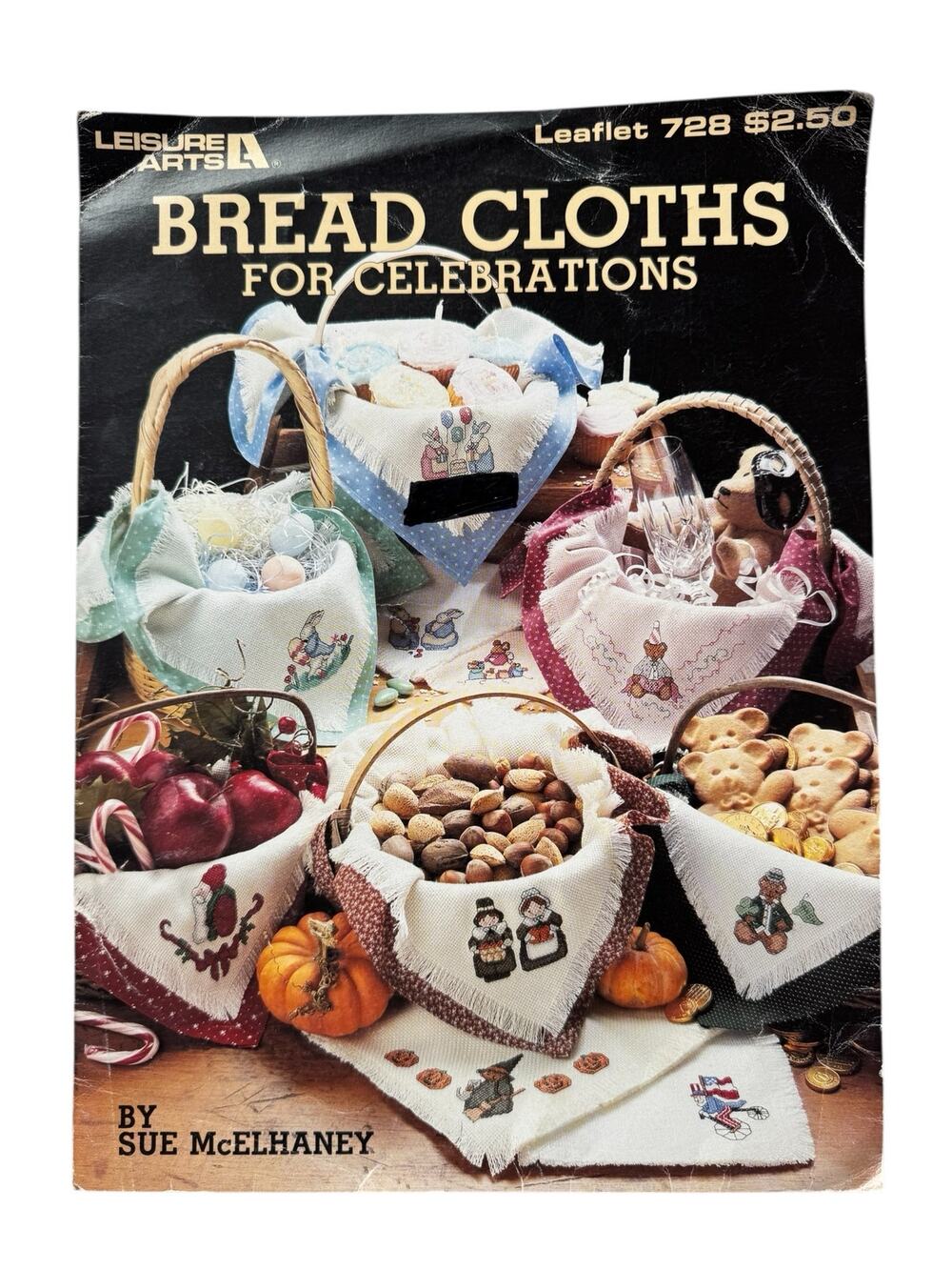 Vintage 1989 Bread Cloths for Celebrations Cross Stitch Design Leaflet Cottage